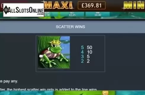 Scatter Wins. Enchanted Prince Jackpot from Eyecon