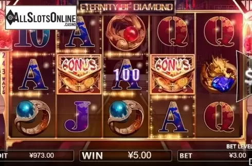 Win screen 3. Eternity of Diamond from Iconic Gaming