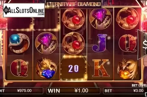 Win screen 2. Eternity of Diamond from Iconic Gaming