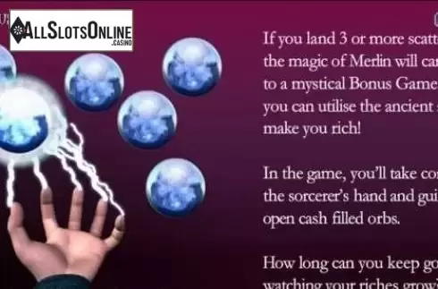 Paytable 4. Excalibur Sword of Fortune from Gamesys