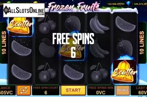 Free Spins Win Screen
