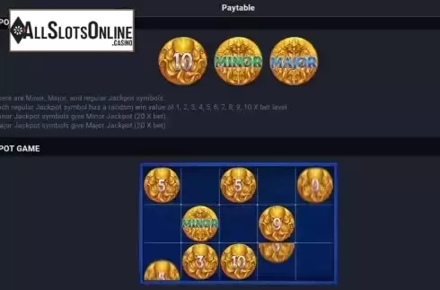 Jackpot screen