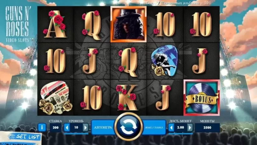 Guns N' Roses slot screenshot 1