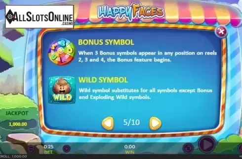 Special symbols screen