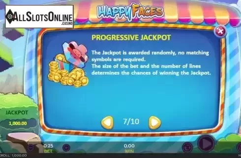 Progressive Jackpot screen