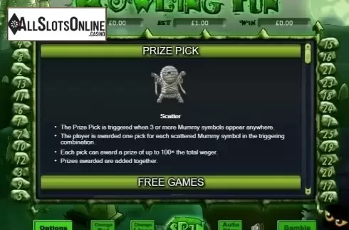 Prize Pick. Howling Fun from Eyecon