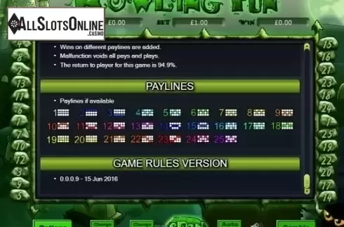 Paylines. Howling Fun from Eyecon