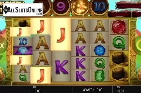 Cascading win screen 4. Irish Riches Megaways from Blueprint