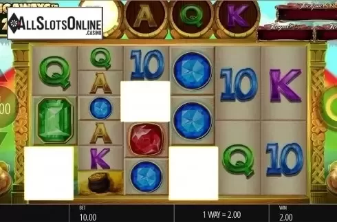 Cascading win screen. Irish Riches Megaways from Blueprint