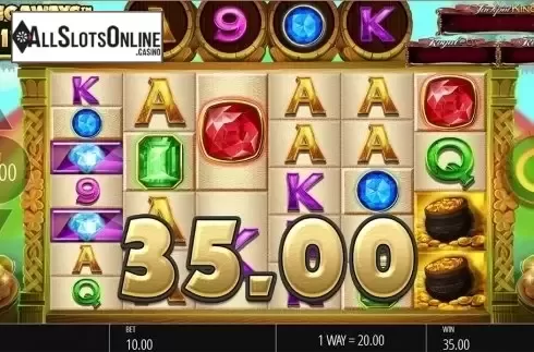 Win screen. Irish Riches Megaways from Blueprint
