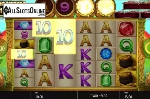 Cascading win screen 5. Irish Riches Megaways from Blueprint