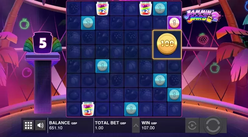 Jammin' Jars 2 slot screenshot 2
