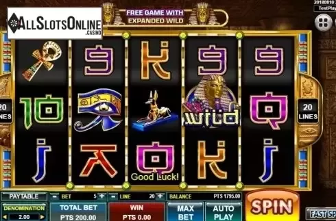 Reel screen. King Pharaoh from Spadegaming