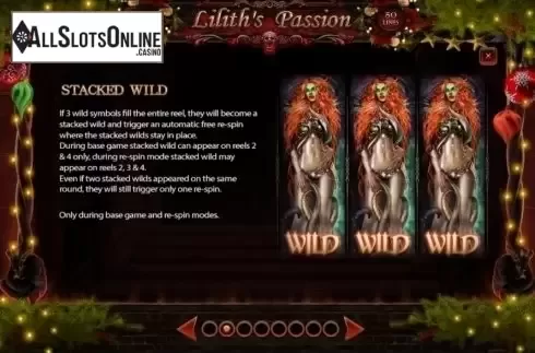 Features. Lilith's Passion Christmas Edition from Spinomenal