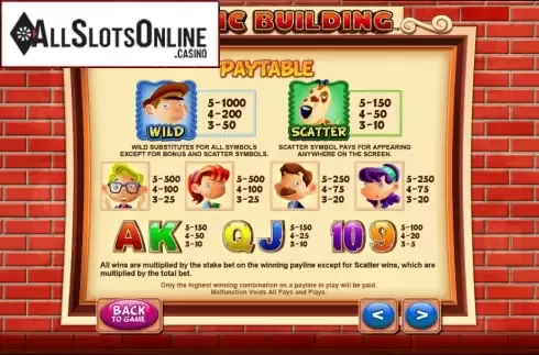 Screen2. Magic Building from Leander Games