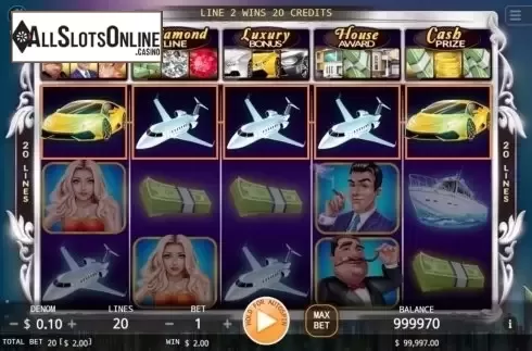 Win Screen. Millionaires from KA Gaming