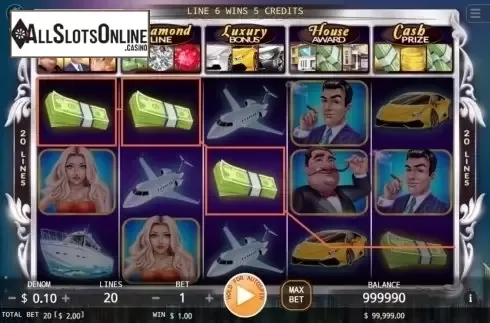 Win Screen. Millionaires from KA Gaming