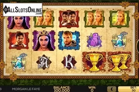 Reels screen. Morgan Le Faye from High 5 Games
