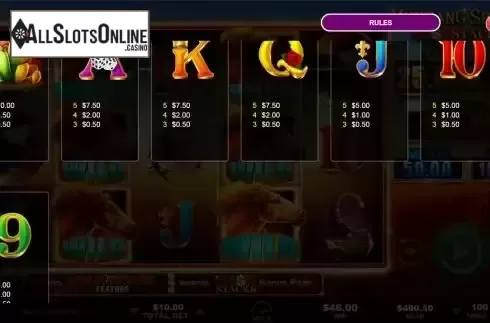 Paytable screen 2