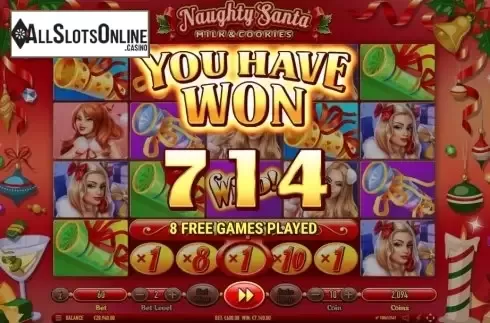 Win Screen 4. Naughty Santa from Habanero