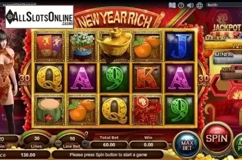 Reel Screen. New Year Rich from SimplePlay