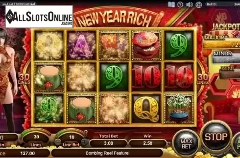 Win Screen. New Year Rich from SimplePlay
