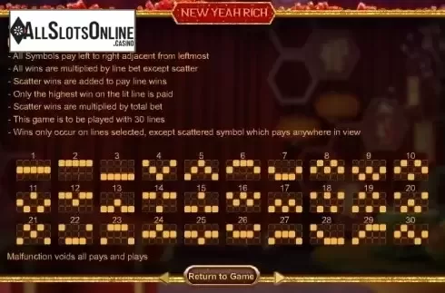 Rules. New Year Rich from SimplePlay
