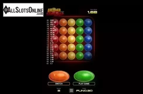 Paytable screen