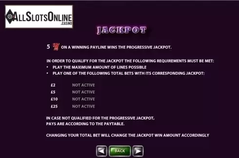 Paytable 2. Purple Hot from Playtech
