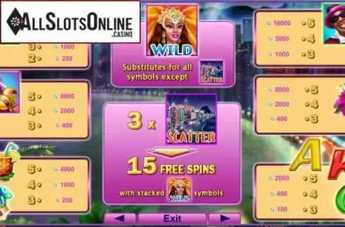 Screen3. Queen of Rio from EGT