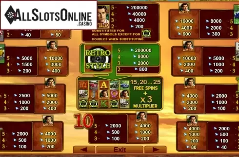 Screen2. Retro Style from EGT