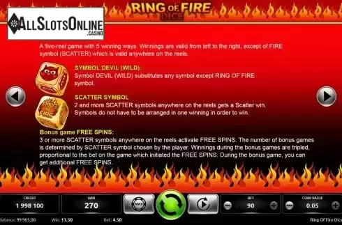 Features screen