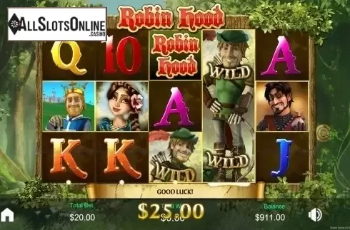 Expanding wild screen. Robin Hood and his Merry Wins from Revolver Gaming