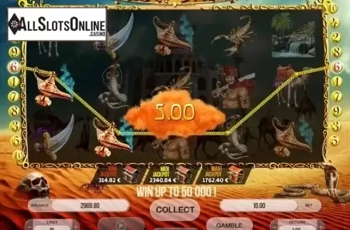 Win screen. Sahara's Dreams from Fugaso
