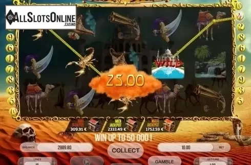 Wild Win screen. Sahara's Dreams from Fugaso