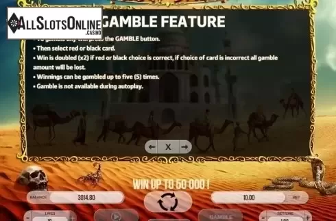 Paytable 4. Sahara's Dreams from Fugaso