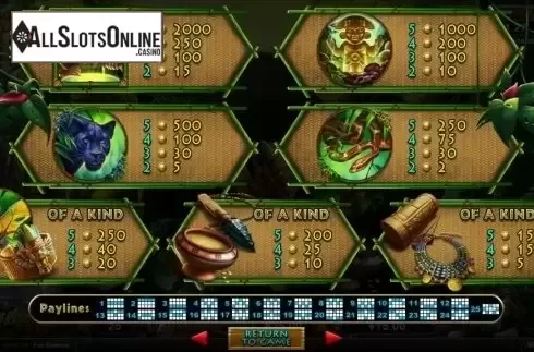 Paytable. Secret Symbol from RTG