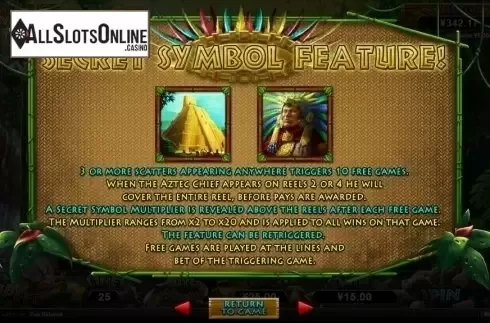 Free Spins. Secret Symbol from RTG