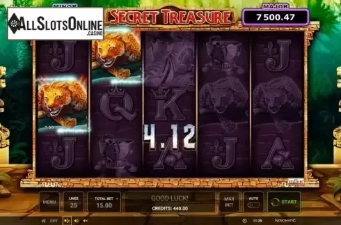 Win Screen 1. Secret Treasure from Greentube