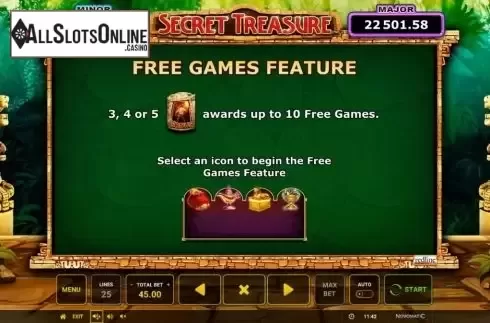Game Rules 2. Secret Treasure from Greentube