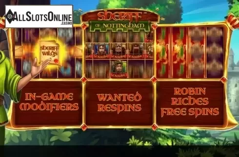 Start Screen. Sheriff of Nottingham from iSoftBet