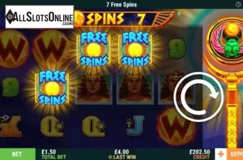 Free Spins Win Screen