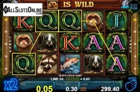 Win screen 1. Silver Creek Giant from Casino Technology