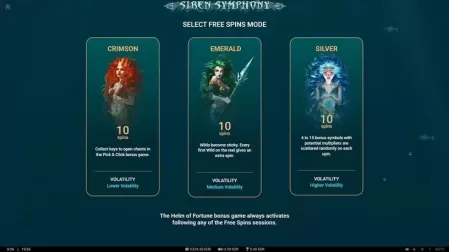 Siren Symphony slot screenshot 4
