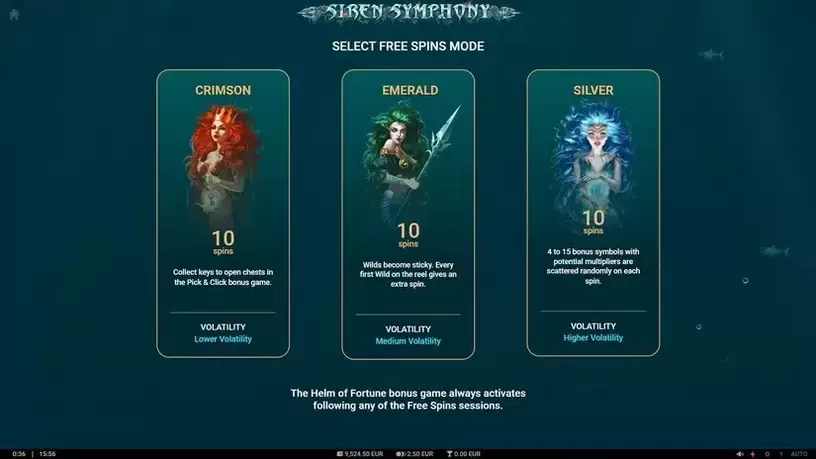 Siren Symphony slot screenshot 4