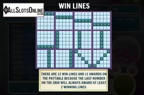 Paytable 3. Slingo Riches from Slingo Originals