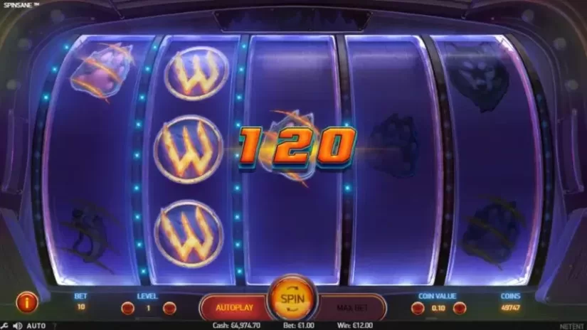 Spinsane slot screenshot 3