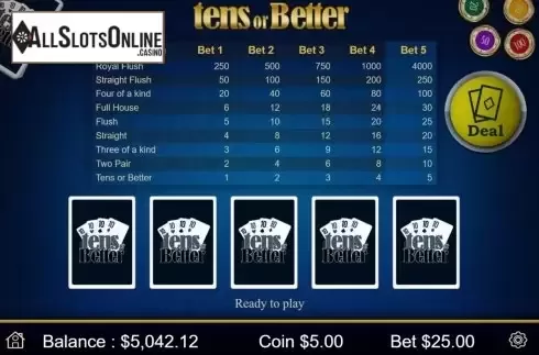 Start Screen. Tens or Better (Mobilots) from Mobilots
