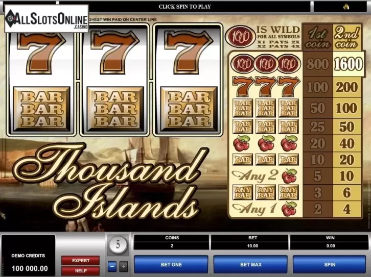 Screen2. Thousand Islands from Microgaming