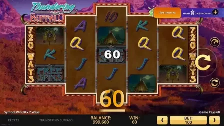 Thundering Buffalo slot screenshot 1